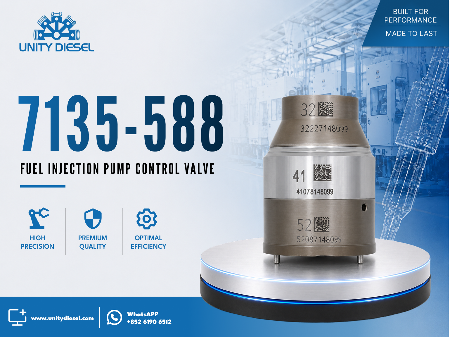 Injector Control Valve 7135-588 for Volvo FH / FM