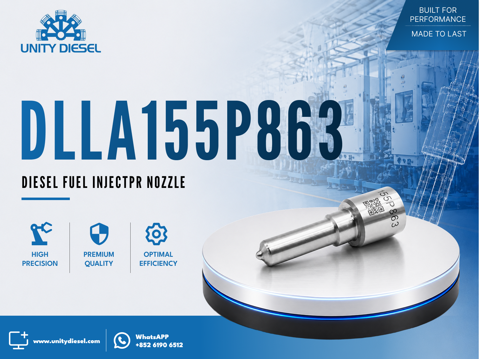 Common Rail Nozzle DLLA155P863 OE 093400-8630 / 095000-5921