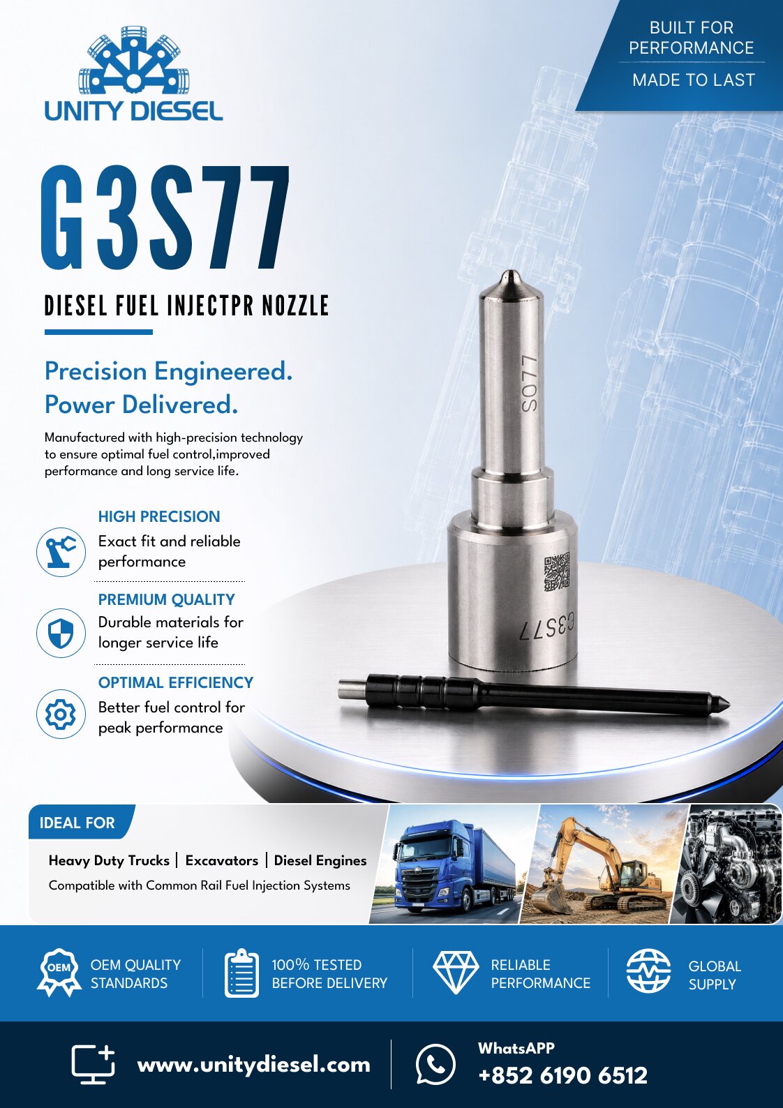 共轨喷油嘴 G3S77 OE 1465A439